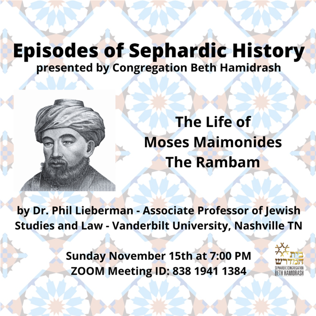 Episodes of Sephardic History Nov. 15